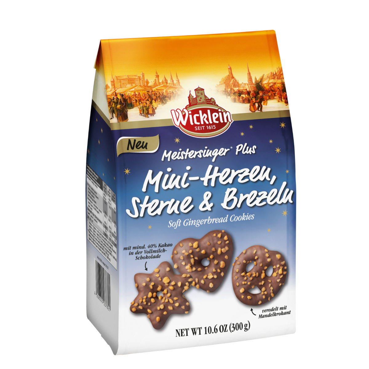 Image of Wicklein Master Singer Plus Mini Hearts Stars Pretzels Vm Crunchy 300g