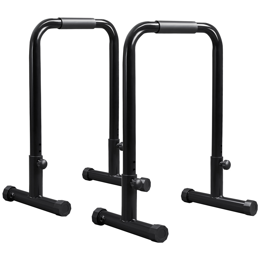 E-shop Costoffs Dip Barren 81-90 cm Höhenverstellbar Fitness Dip Station Parallettes Gymnastik Equipment mit Steckverbindern
