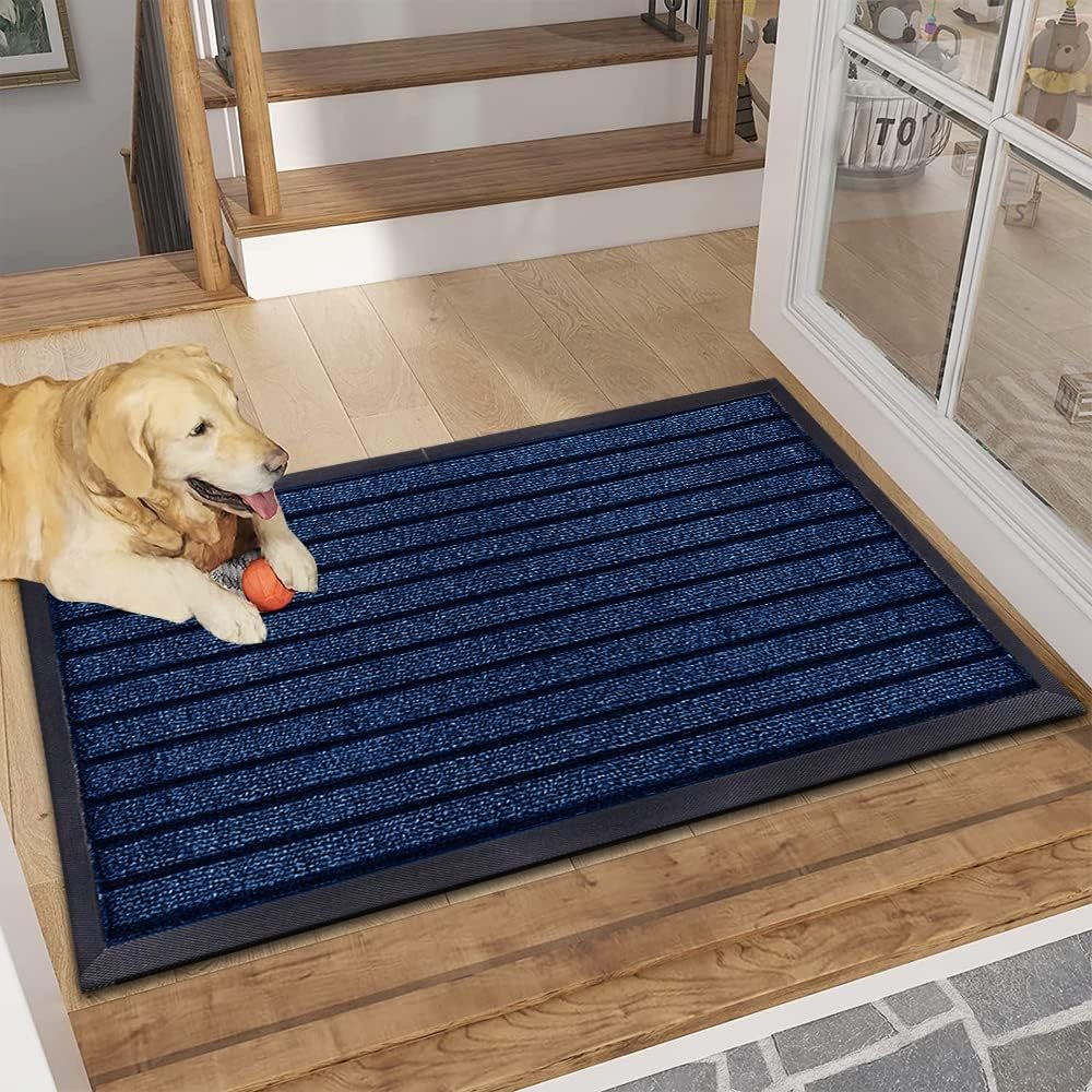 1pc indoor outdoor rug 7 stripe polypropylene woven design with pvc rubber back heavy duty waterproof non slip   ideal for entrance hallway   room   areas