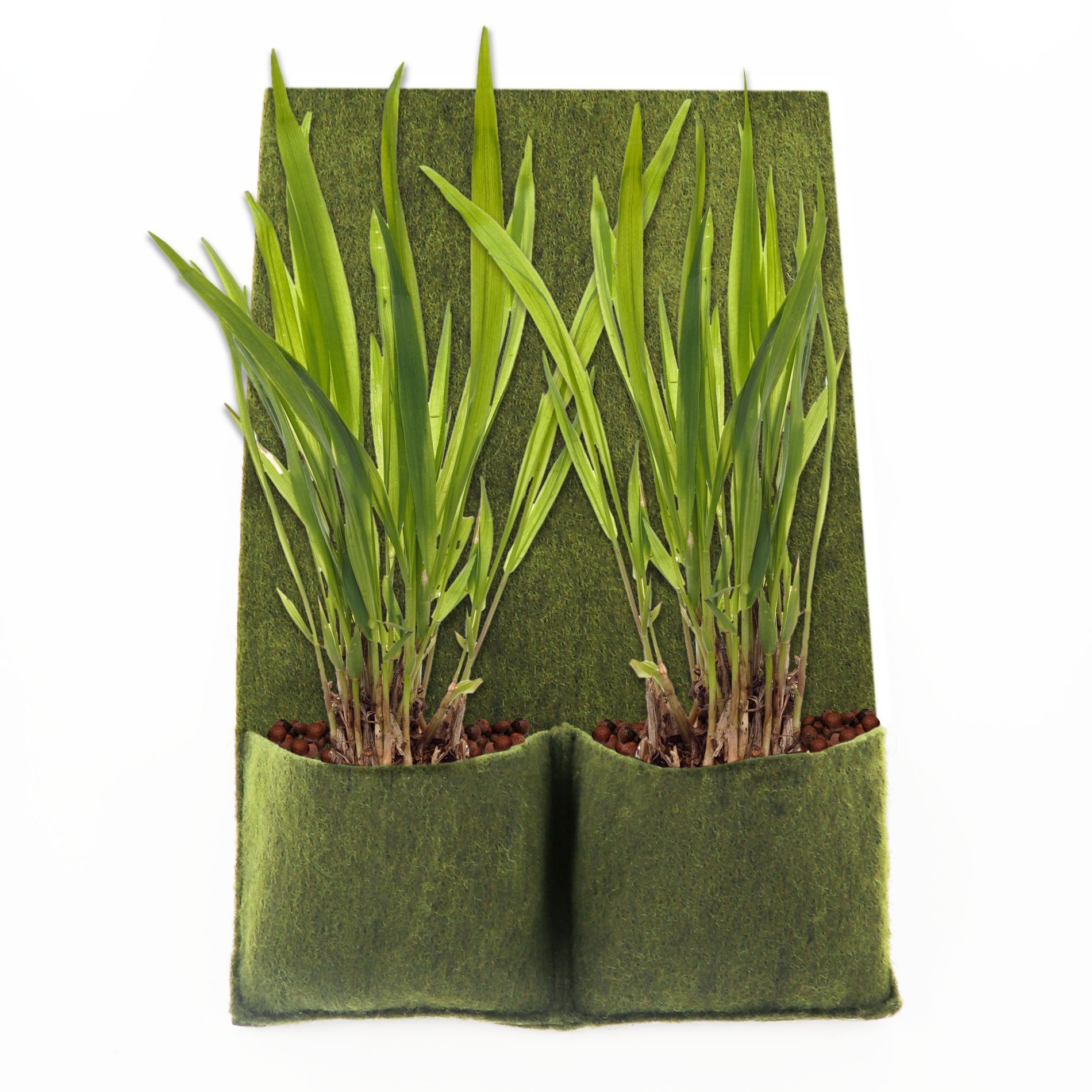 Image of 100 Cm X 60 Cm Pond Edge Mat Slope Mat For Pond Surroundings Pond With 2 Plant Bags Slope Bag Pond For Outdoor Use Green Rectangular