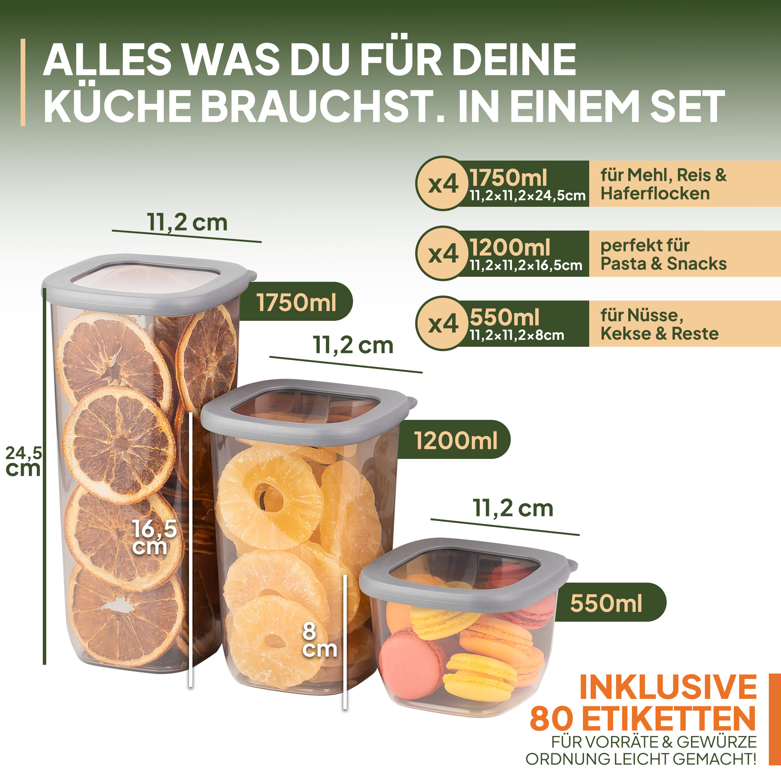 vorratsdosen deckel luftdicht 12er set behälter küche