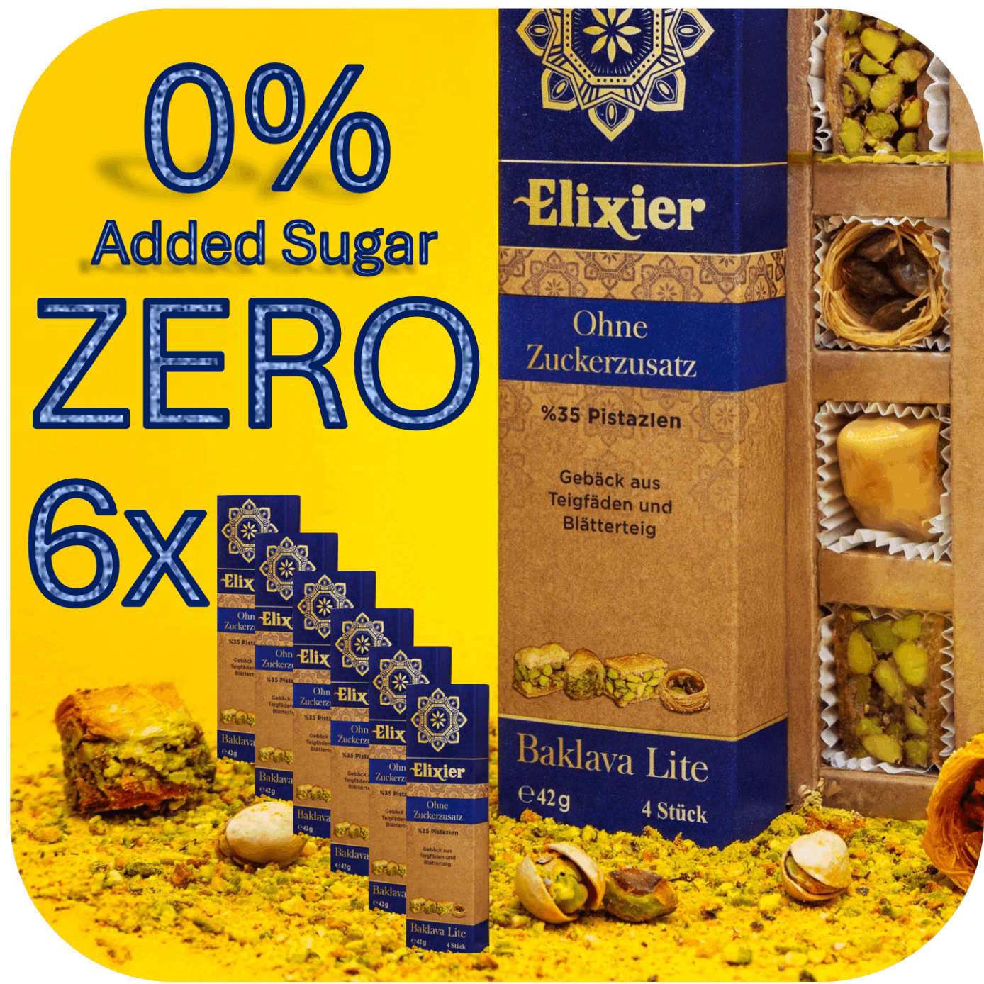 Baklava 0 0% Added Sugar_6 Pack - Trial Package - Gift Set
