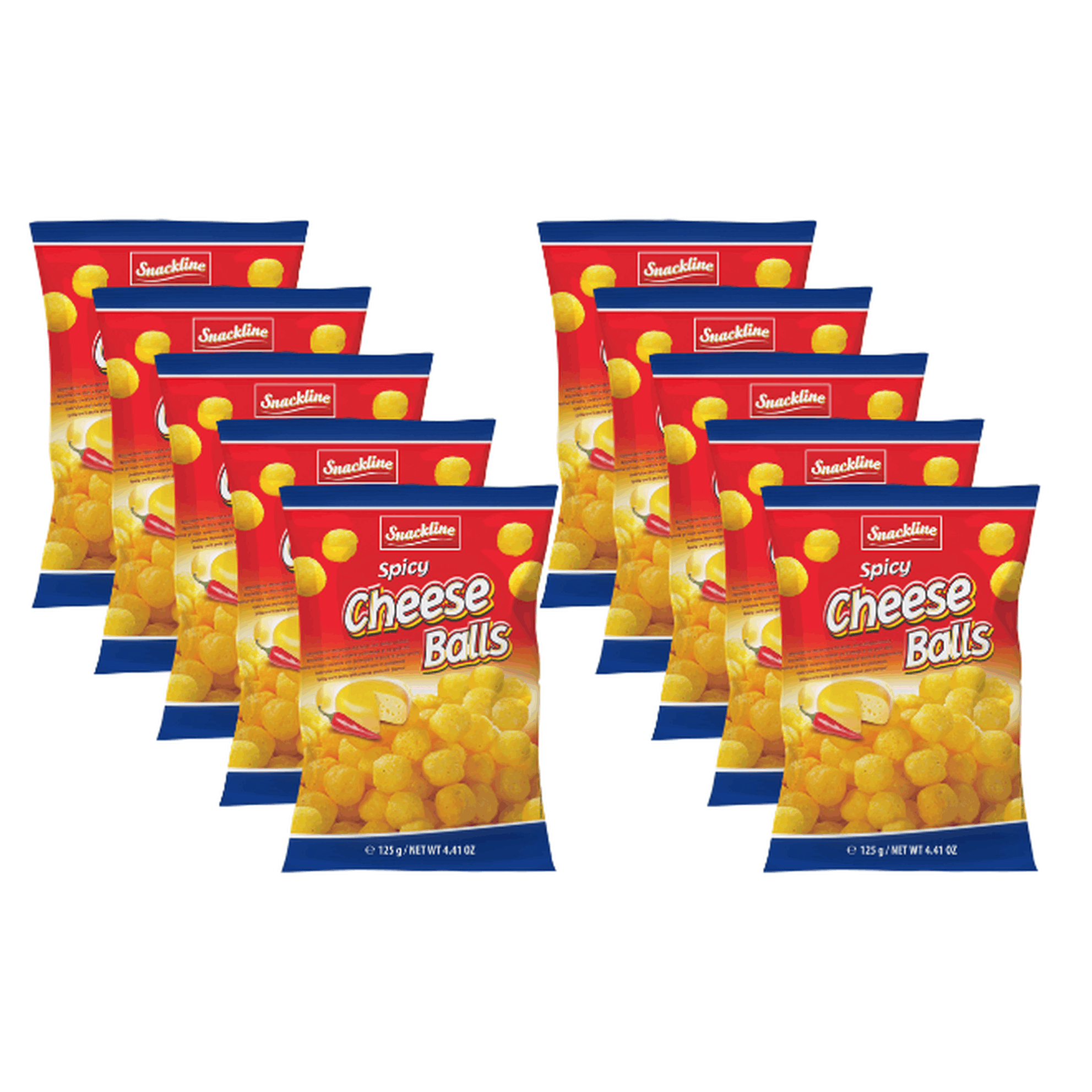 Image of Snackline Spicy Cheese Balls – Crispy Corn Balls With Spicy Cheese-chili Flavor – 125 G – Intense, Aromatic & Lightly Airy