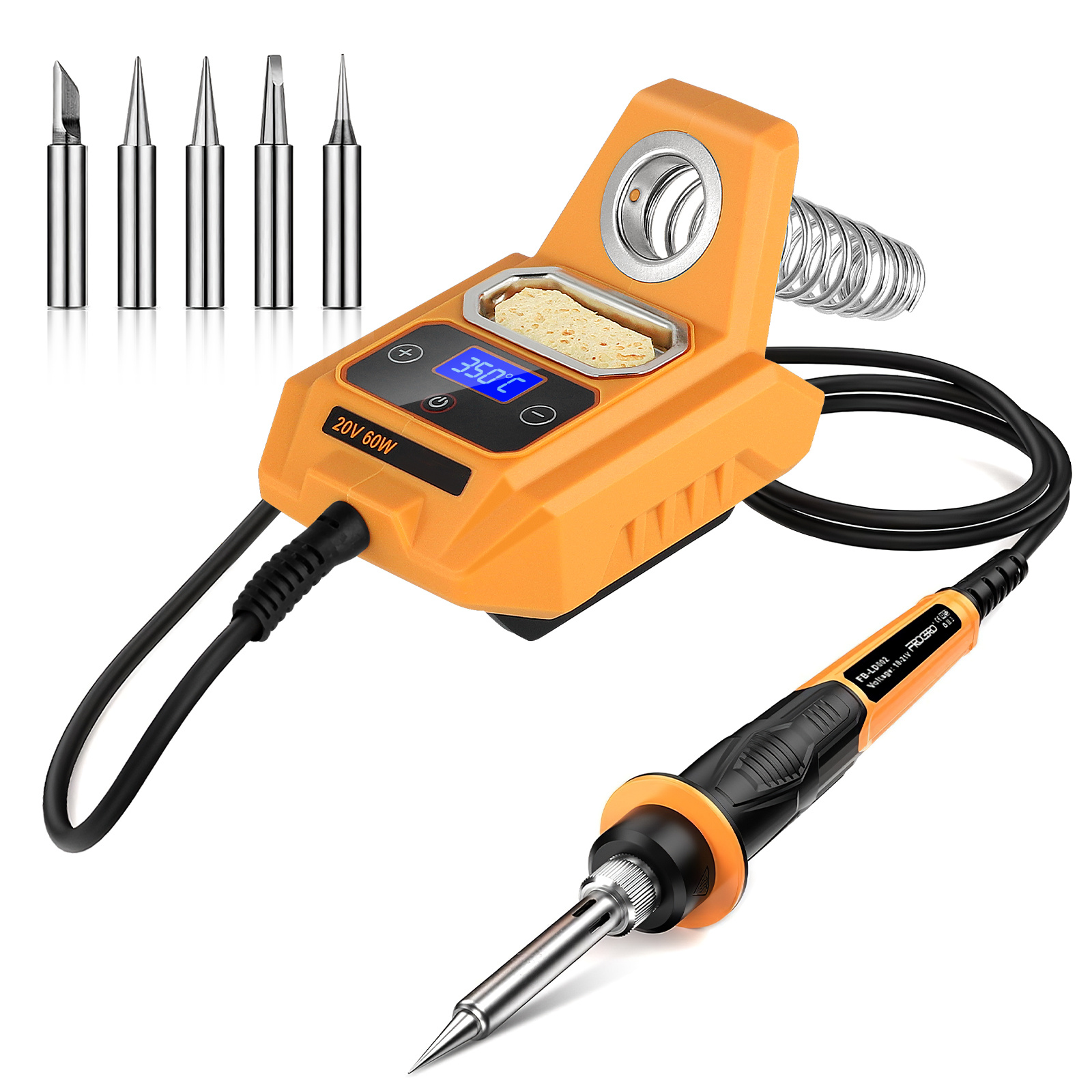 Portable Welding Station – 100–500°C Adjustment Range, with Six Attachments and LCD Display