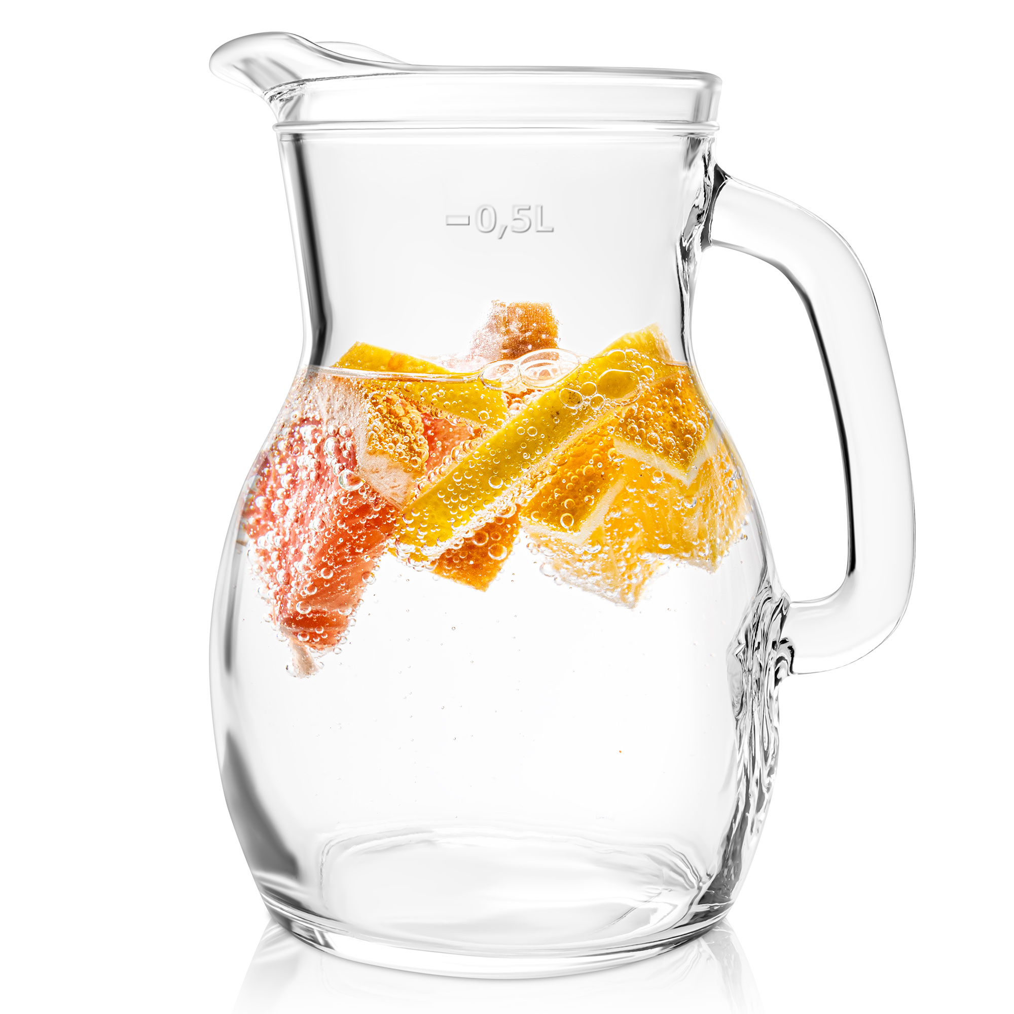 TEMU Elegant Water Jug Made Of High- - In 250 Ml, 500 Ml Or 1 L, Optionally In A 1pc, 2pcs Or 3pcs Set - Beautifully Shaped Glass Jug With Ergonomic