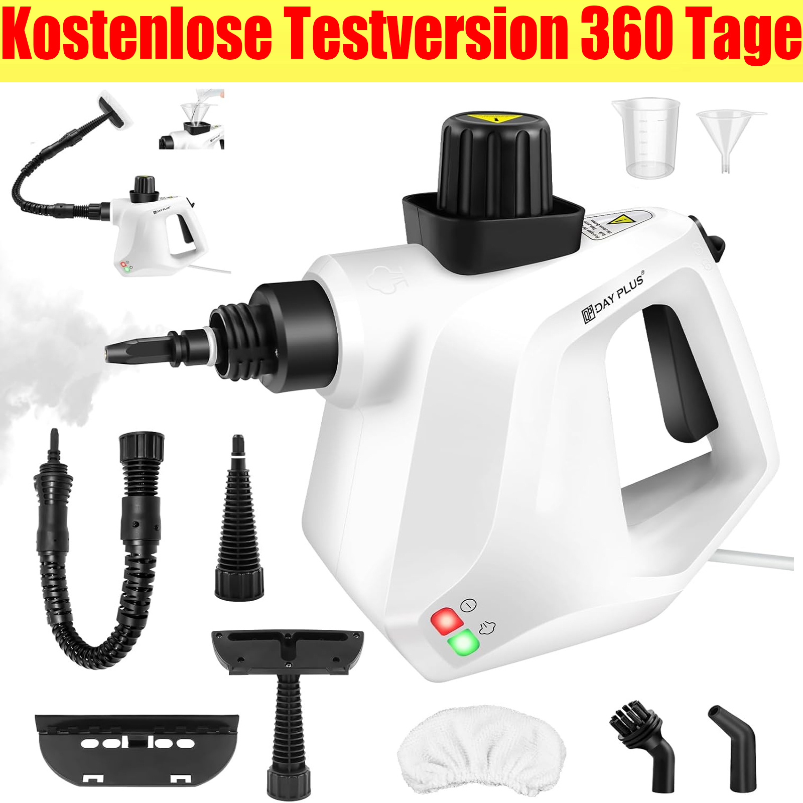 steam cleaner high pressure steam cleaner cleaning car machine steamer 850w with 2 5  cord   with 9 accessory kit for multi surface stain removal of sofa kitchen tile window curtains carpets