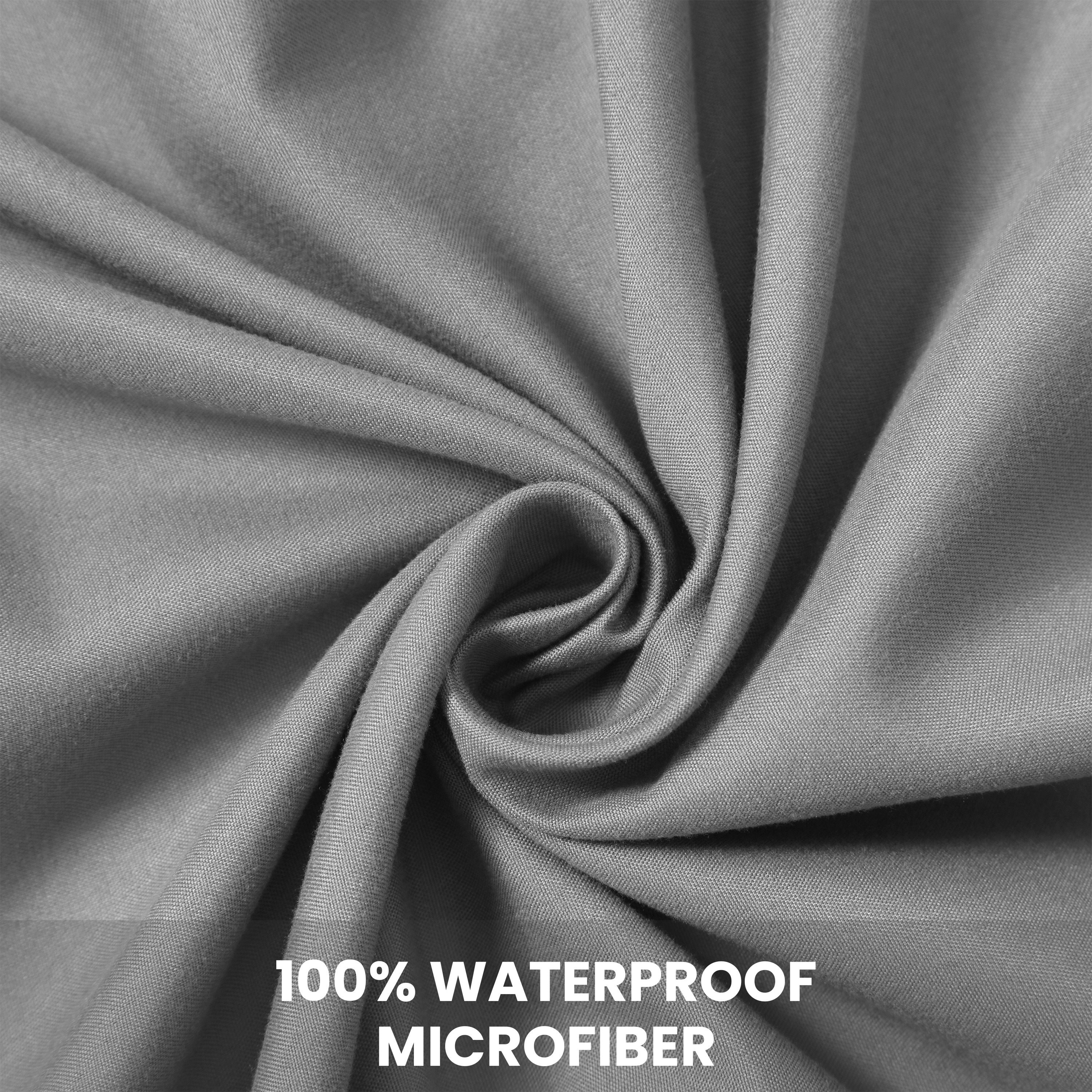 Waterproof Fitted Bed Sheet Deep Pocket Mattress Protector Cover | Soft Breathable Noiseless Fitted Sheet for Bedroom, Hotel & Home | Machine Washable Elastic Bed Cover Fits Up to 30cm Mattress