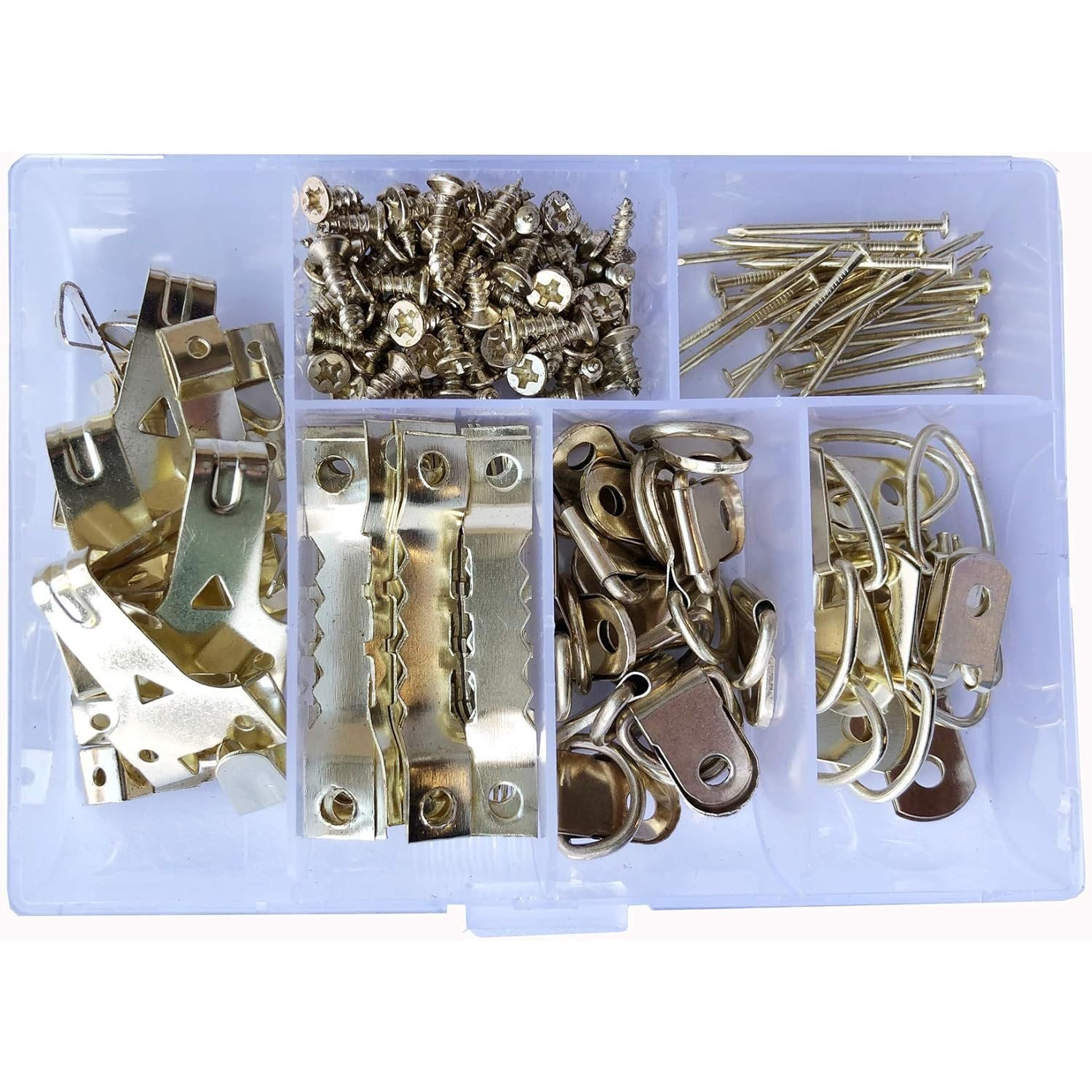 Image of Picture Hangers Picture Frame | 180-piece Picture Hanger Set With Hooks And Screws For Home, Office, Photo, Picture - 180 Pieces