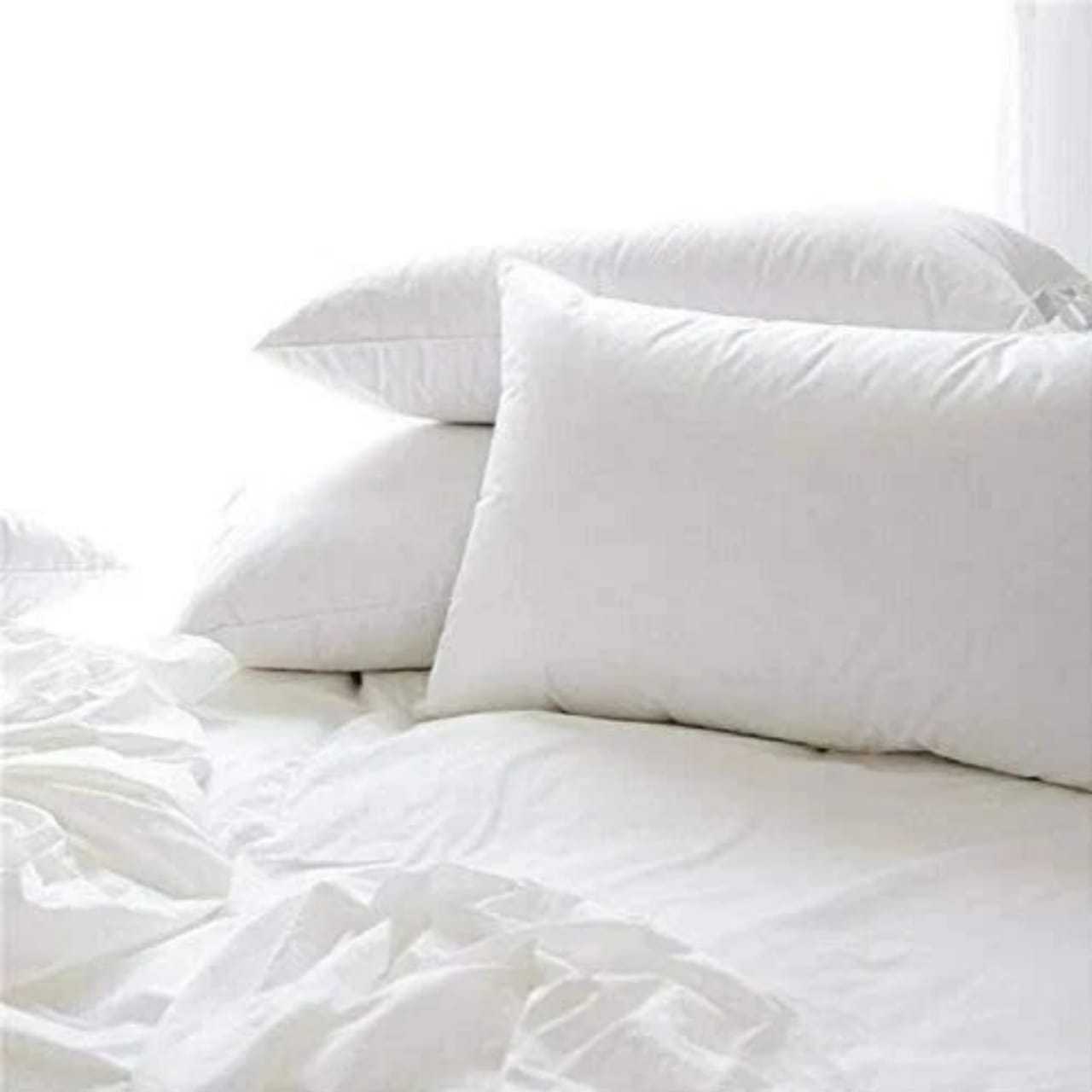 4B Duck Feather Pillows Set of 2 Size 48x74 cm– Soft and Supportive Hotel-Quality Bed Pillows Designed with Balanced Medium Firm Support for Proper Neck and Head Alignment, Breathable Fabric Cover for All Season Comfort, Durable Stitching with Premium Finish, Perfect for Home, Hotel and Guest Bedroom Use