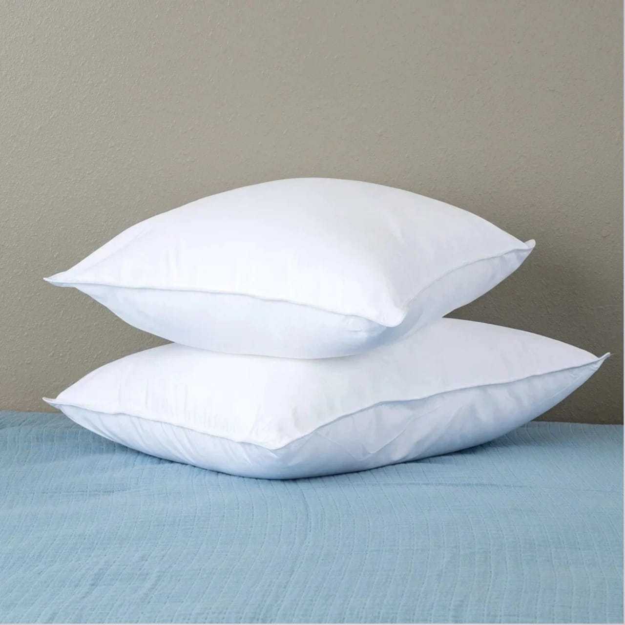 4B Duck Feather Pillows Set of 2 Size 48x74 cm– Soft and Supportive Hotel-Quality Bed Pillows Designed with Balanced Medium Firm Support for Proper Neck and Head Alignment, Breathable Fabric Cover for All Season Comfort, Durable Stitching with Premium Finish, Perfect for Home, Hotel and Guest Bedroom Use
