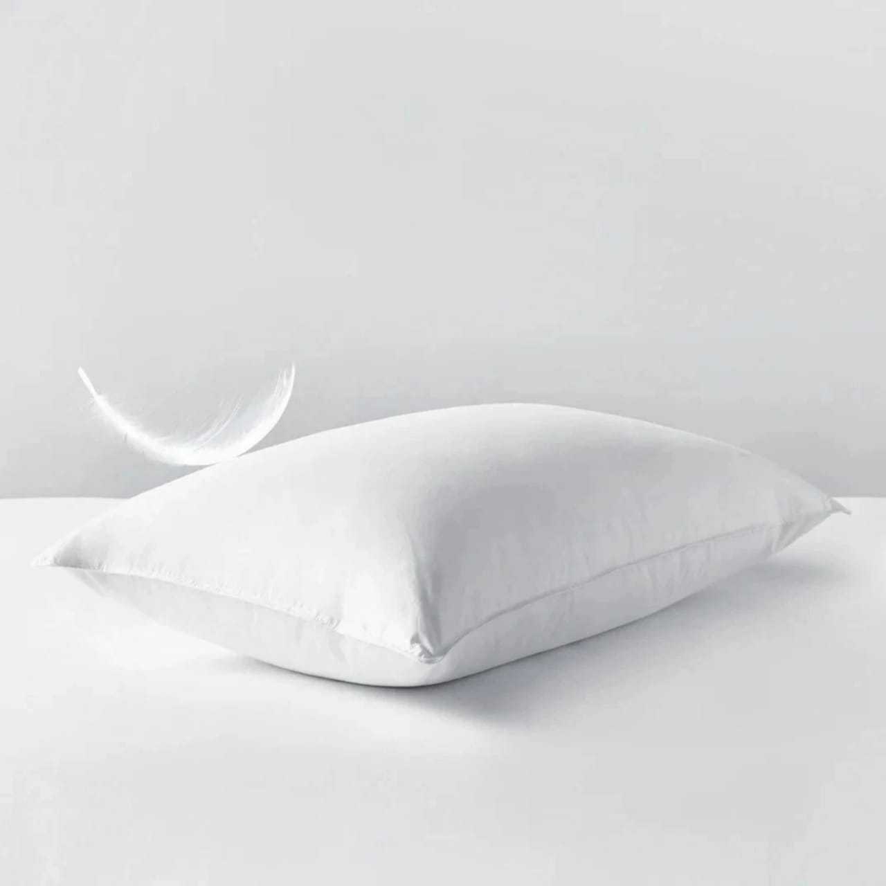4B Duck Feather Pillows Set of 2 Size 48x74 cm– Soft and Supportive Hotel-Quality Bed Pillows Designed with Balanced Medium Firm Support for Proper Neck and Head Alignment, Breathable Fabric Cover for All Season Comfort, Durable Stitching with Premium Finish, Perfect for Home, Hotel and Guest Bedroom Use