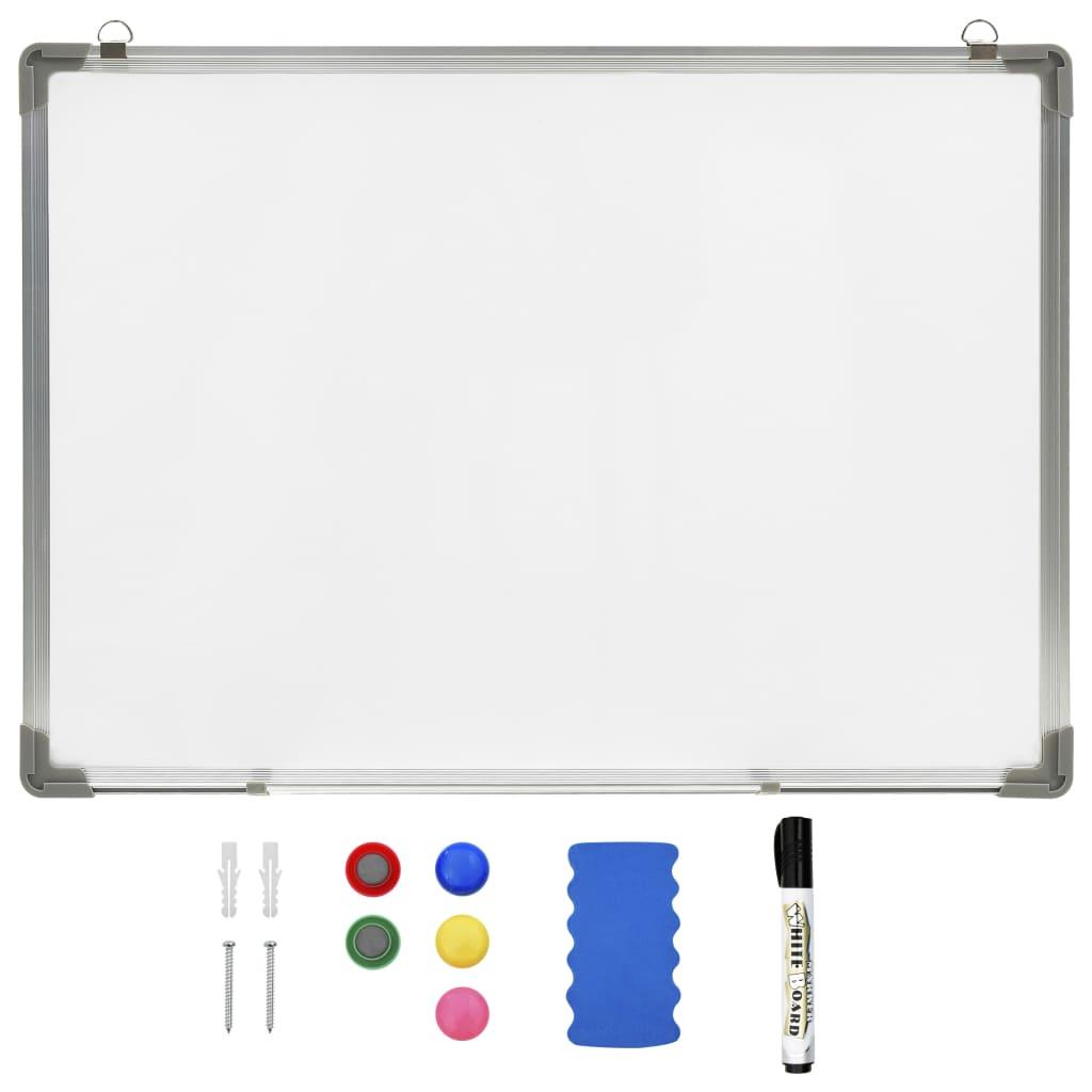 Image of Vidaxl Magnetic Whiteboard, Magnetic Board, Magnetic Wall, Wall Board, Push Pin Board, Memo Board, Presentation Board, Writing Board, White, 90x60cm, Steel