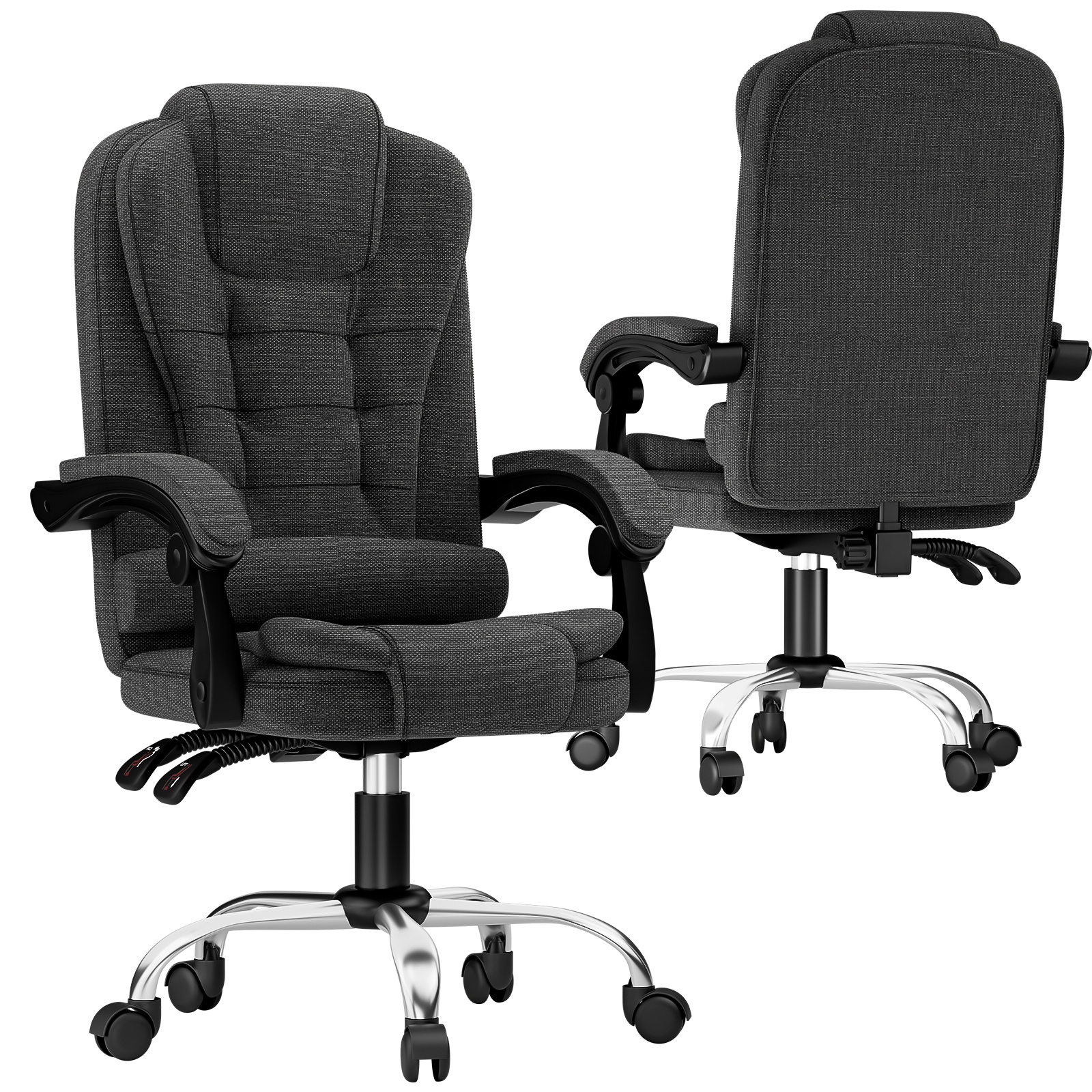 TEMU Chaise de bureau exécutive haute , chaise de bureau ergonomique inclinable avec fonction d'inclinaison, chaise d'ordinateur robuste pour à