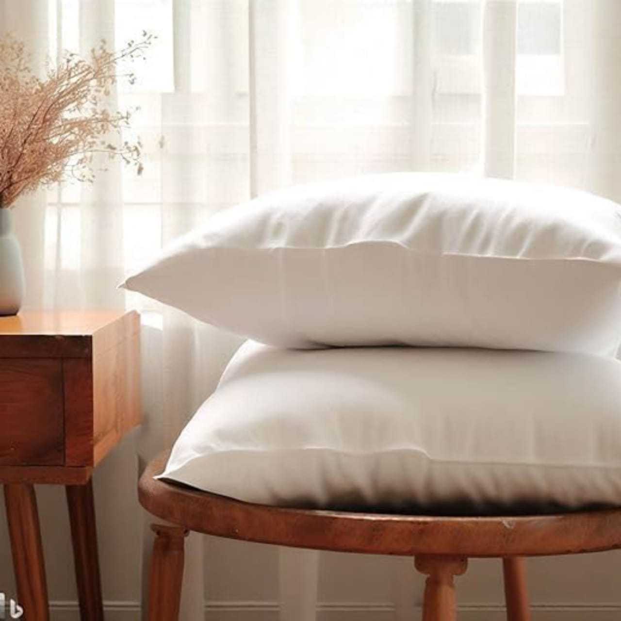 OLYMPUS TEXTILES Duck Feather Pillows, Set of 2, Size 48x74 cm – Soft and Supportive Hotel-Quality Bed Pillows for Comfortable Night Sleep with Premium Feather Filling, Breathable Fabric Cover for Fresh Feeling, Medium Firm Support for Proper Neck Alignment, Long-Lasting Shape for Everyday Use in Home and Hotel Rooms