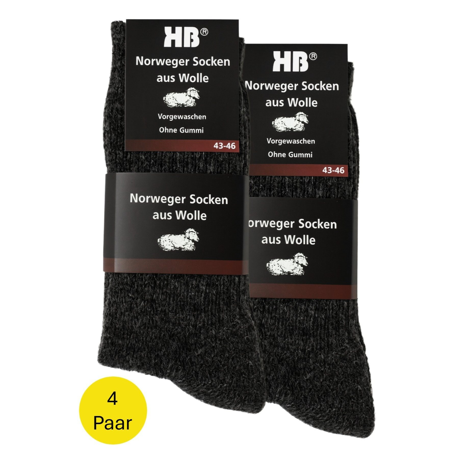 Image of 4 Pairs Of Wool Socks, Knee-high Socks For Women And Men, Warm Winter Socks With Fleece Soles, Color, Sizes 39-42, 43-46, 47-50
