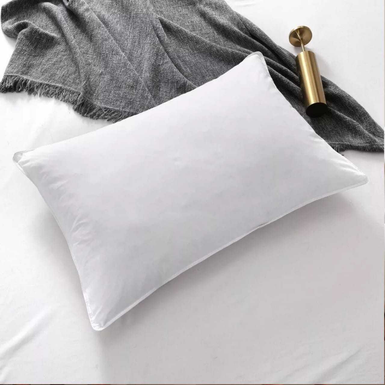 4B Duck Feather Pillows Set of 2 Size 48x74 cm– Soft and Supportive Hotel-Quality Bed Pillows Designed with Balanced Medium Firm Support for Proper Neck and Head Alignment, Breathable Fabric Cover for All Season Comfort, Durable Stitching with Premium Finish, Perfect for Home, Hotel and Guest Bedroom Use
