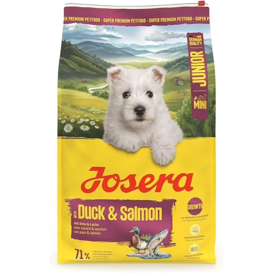 Image of Josera Mini Junior Duck & Salmon | Food For Growing Dogs Up To 10 Kg From 6 Weeks | Puppy Food For Development | Small | Gluten-free