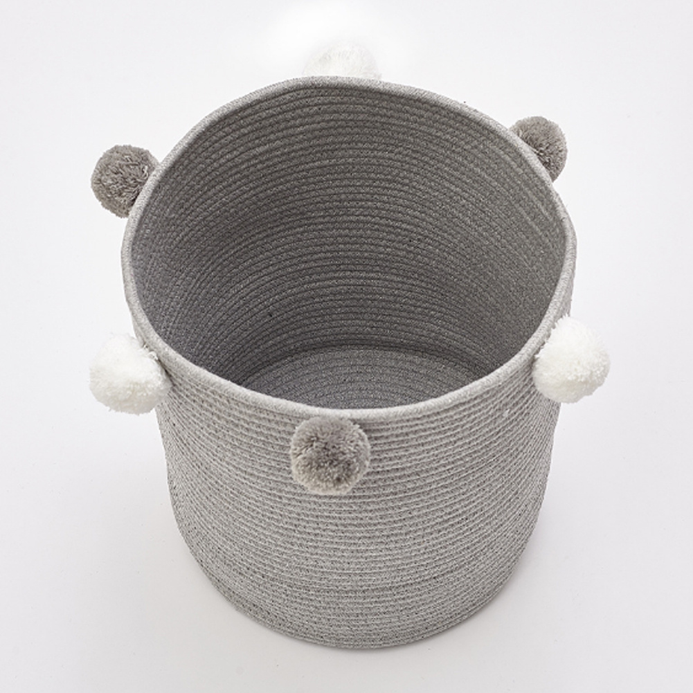 Gray Household Blanket and Sock Storage Basket