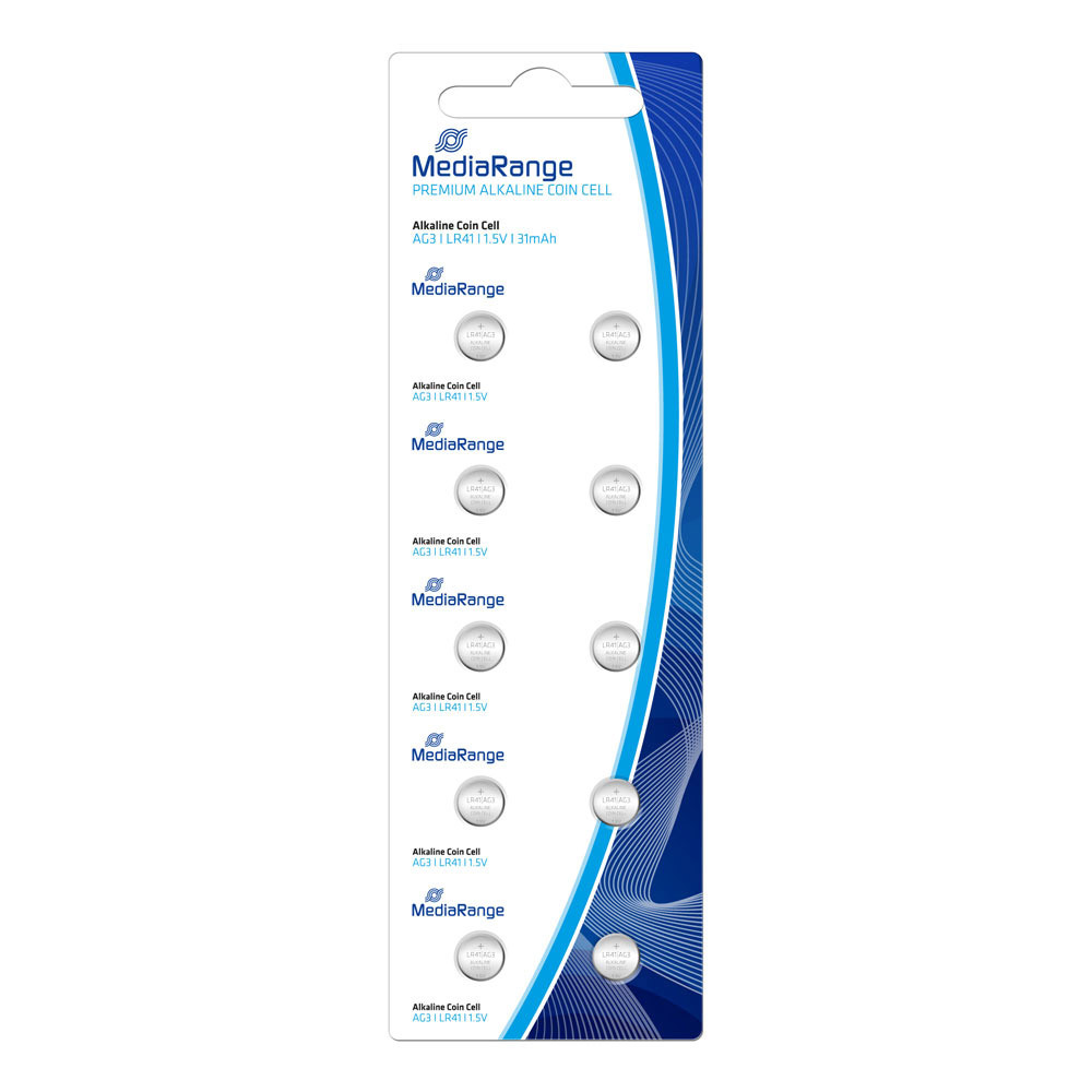 TEMU Mediarange Premium Alkaline Button Battery Ag3/lr41/1.5v, Pack Of 10 - Mrbat117