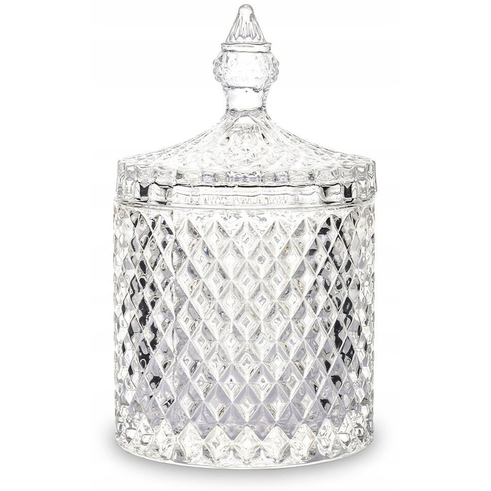 TEMU Elegant Glass Sugar Bowl With Lid – Container For Kitchen And Dining Room, Stylish Serving Bowl For Coffee And Tea, Decorative Kitchenware,