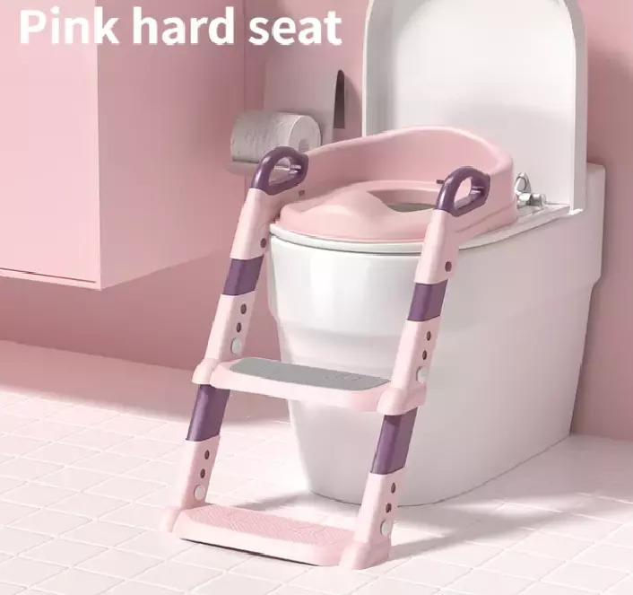 Dječja kahlica za odvikavanje od pelena, dječja WC daska sa stepenicama, podesiva, sklopiva i prenosiva, idealna za učenje u kupaonici
