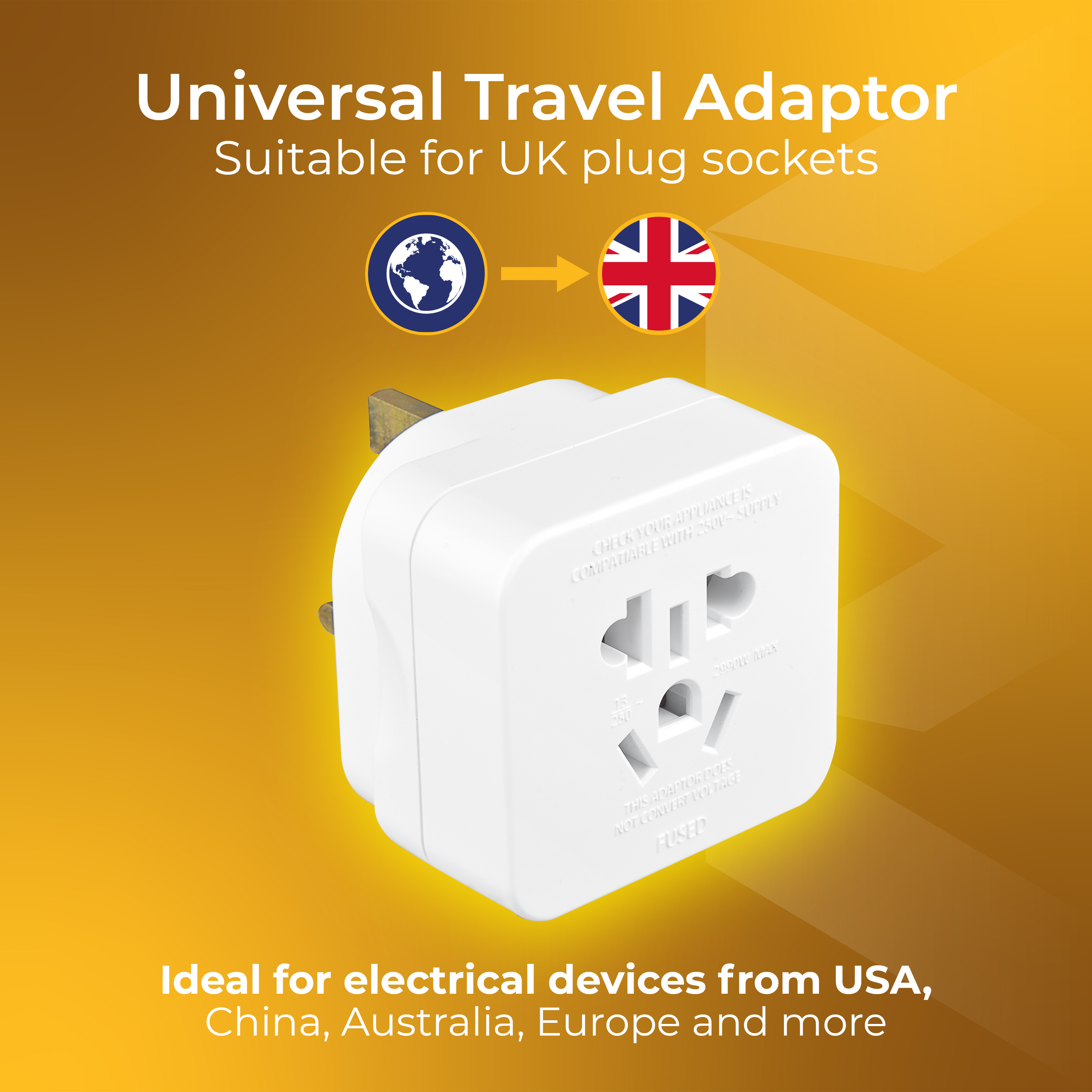 TEMU Masterplug Travel Mains Adapter