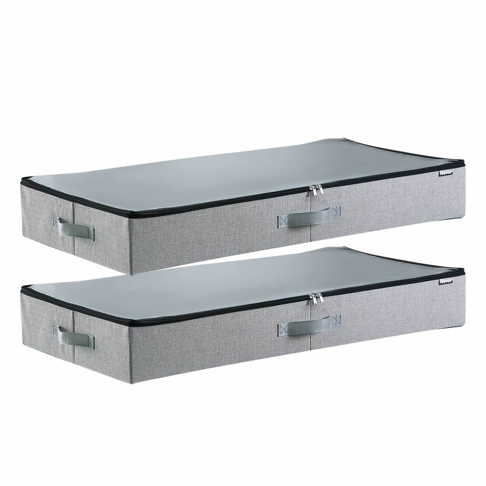 E-shop VEVOR Aufbewahrungsbox für unter dem Bett, 45L, stapelbare Schuhorganizer-Box mit durchsichtigem Deckel, 2er-Pack