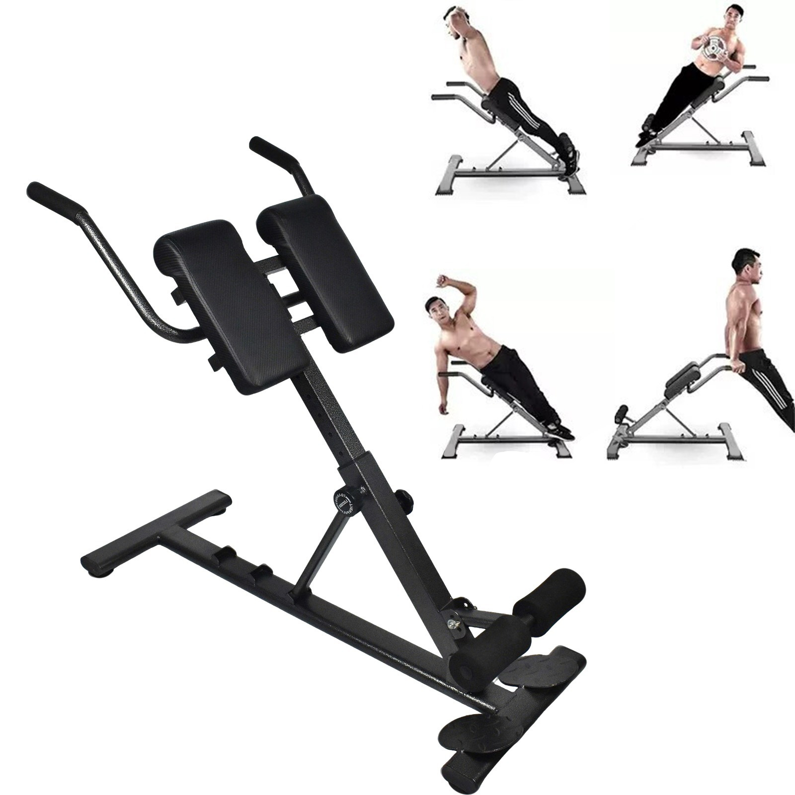 TEMU Adjustable Multifunctional Roman Stool, Training Fitness Equipment, Waist And Abdominal Muscle Training Equipment, Foldable Home Fitness Machine