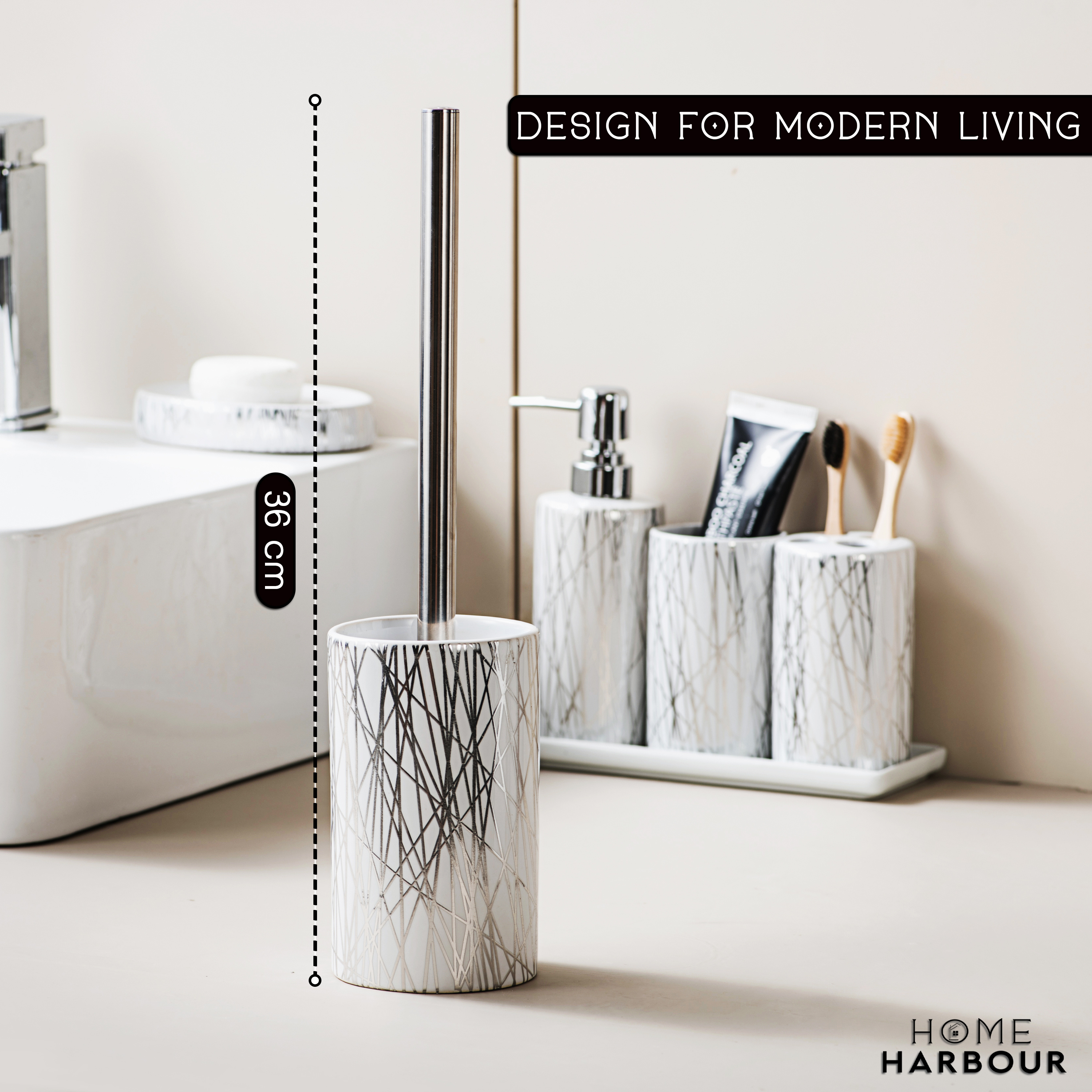 Modern Bathroom Accessories Set of 5, Soap Dispenser & More