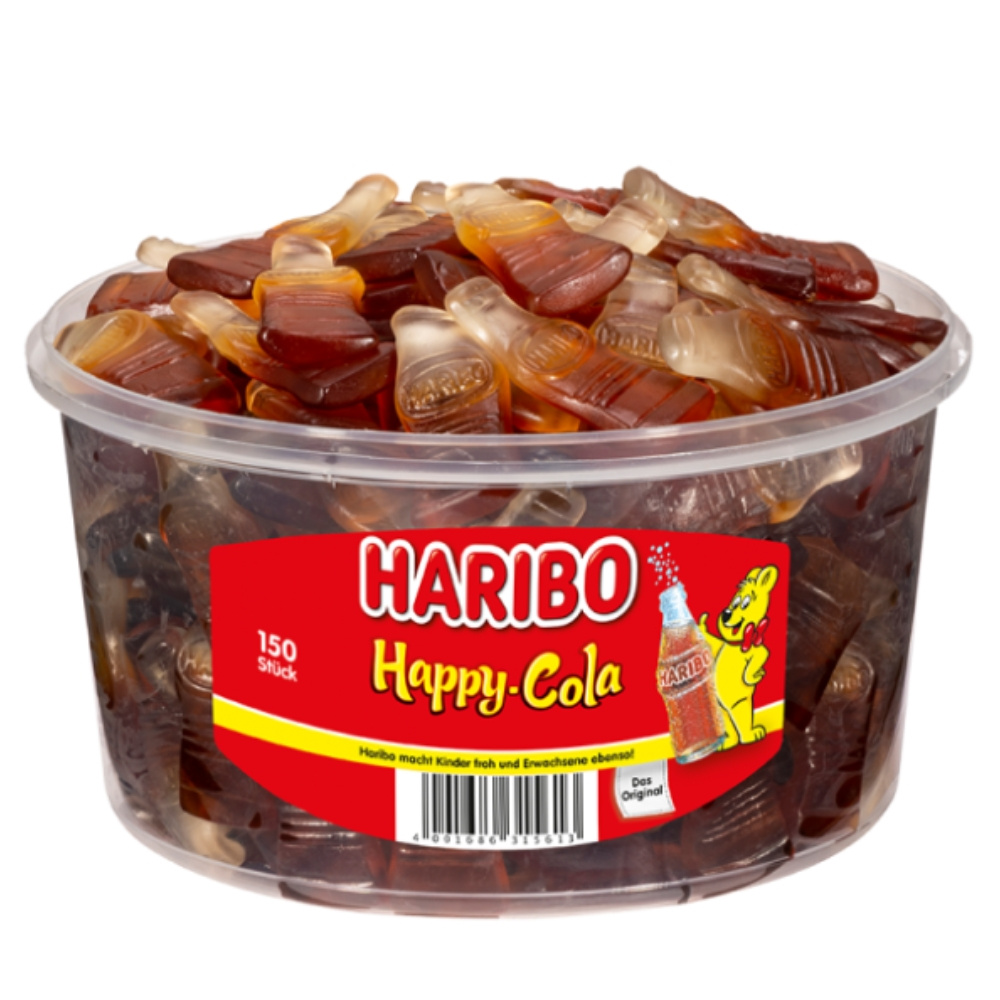 Haribo Happy Cola 1200 G Bag Of Sweets Fruit Gummies