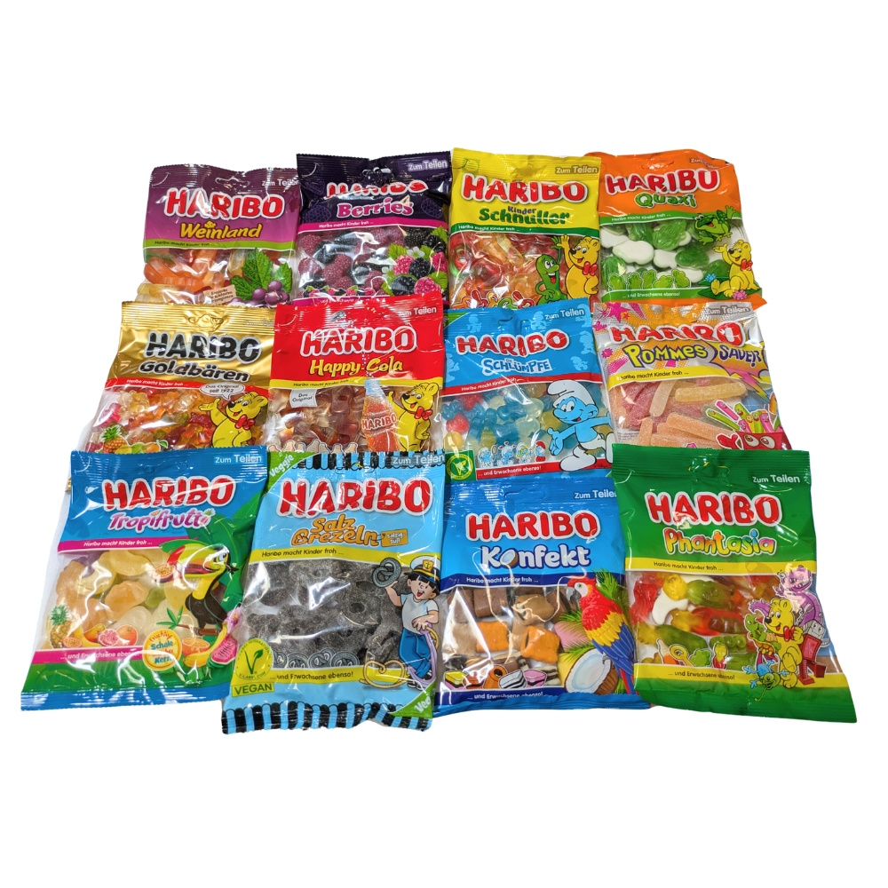 E-shop Haribo Mischpaket 12Tüten Süßigkeiten Fruchtgummi Set