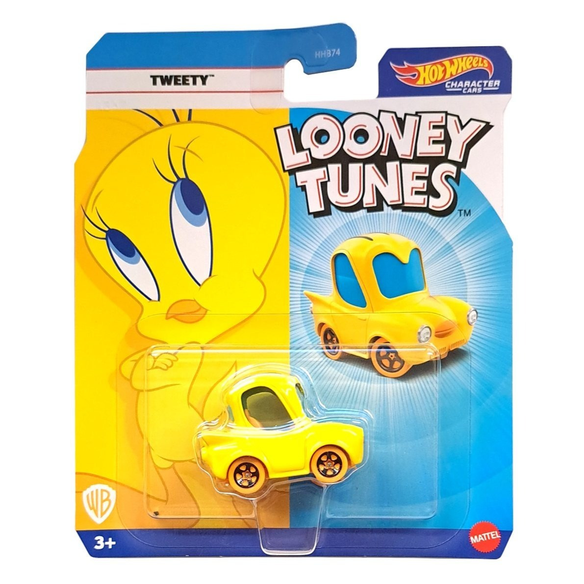 Hot Wheels Looney - Tweety ( Pie) Character Car: retailer-supplied image