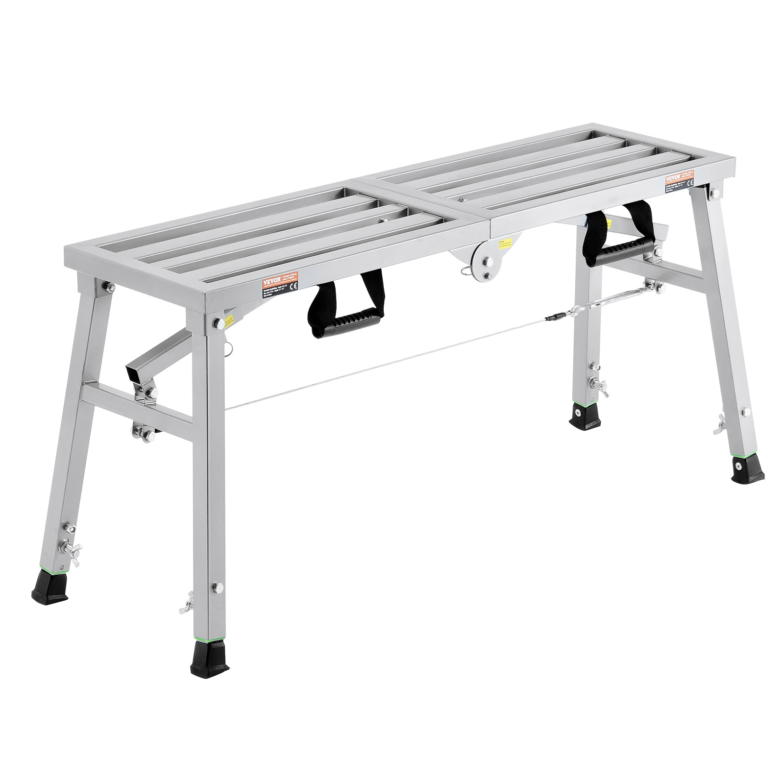 TEMU Plataforma de trabajo VEVOR ajustable, plataforma portátil, carga de 400 lb