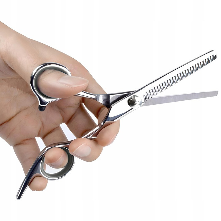 XXL Profesionalni Set za Frizerstvo - 7-Dijelni Set s Makazama za Kosu i Bradu, Nehrđajućim Čeličnim Škarama, Češljem od Ugljičnog Čelika, Kutijom od Kromiranog Čelika