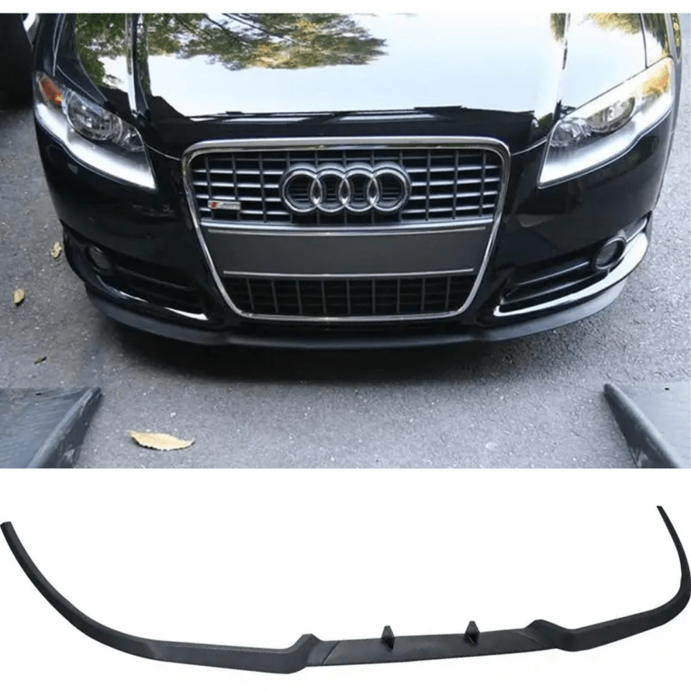 For A4 S4 Rs4 B7 R Style Front Bumper Splitter Lip 3pcs Matte Black Autovision