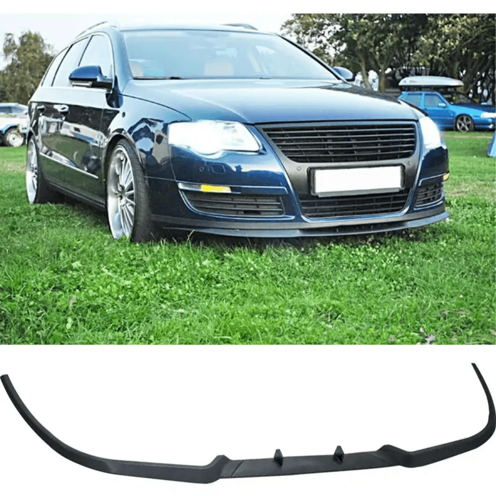 Image of For Vw Jetta Bora Mk4 B6 R Style Front Bumper Splitter Lip 3pcs Matte Black Autovision