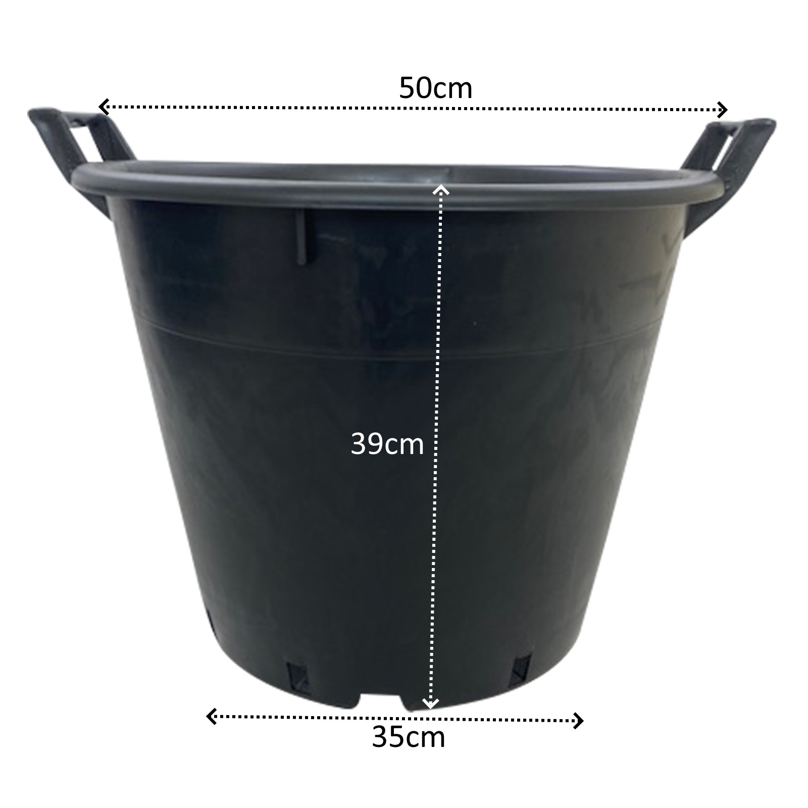 TEMU 1 X Heavy Duty 50l Plant Pot Potato Container Bucket Plastic Large Outdoor Planter With Handles Vegetables & Trees