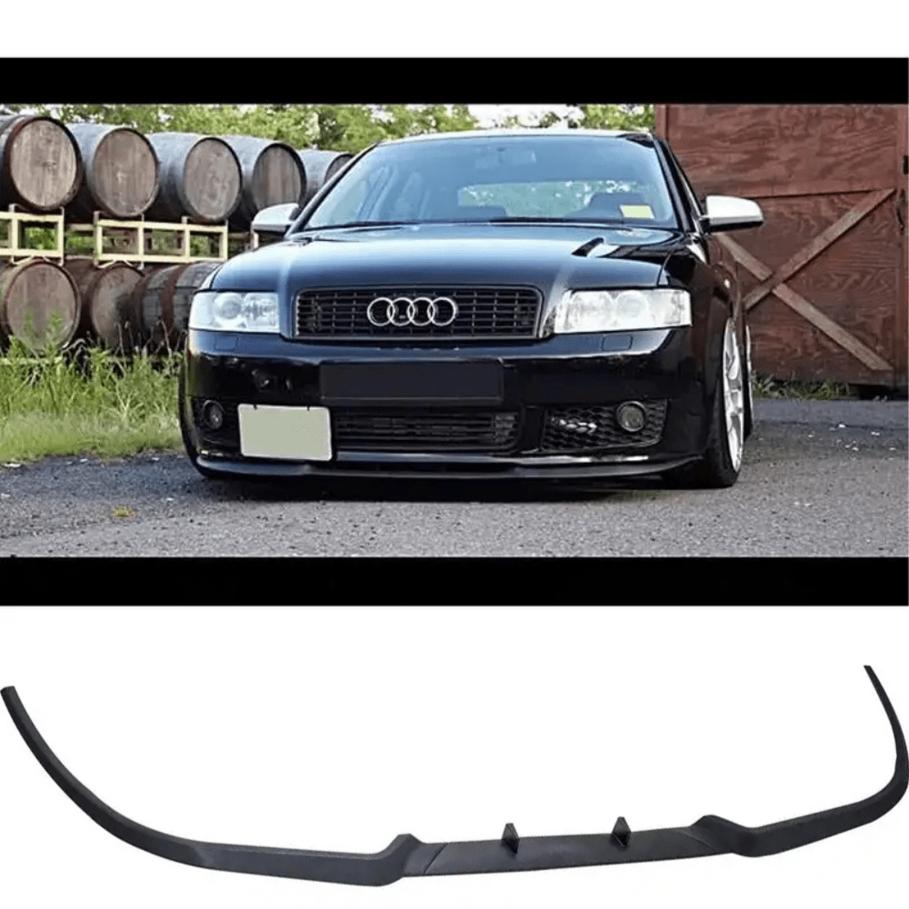 For A4 S4 B6 R Style Front Bumper Splitter Lip 3pcs Matte Black Autovision