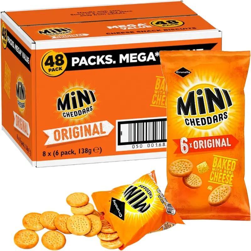 TEMU Jacob's Mini Cheddar's Original, With Real Cheese Snack Biscuits Crackers 8 X 6 Pack Of 138g Each