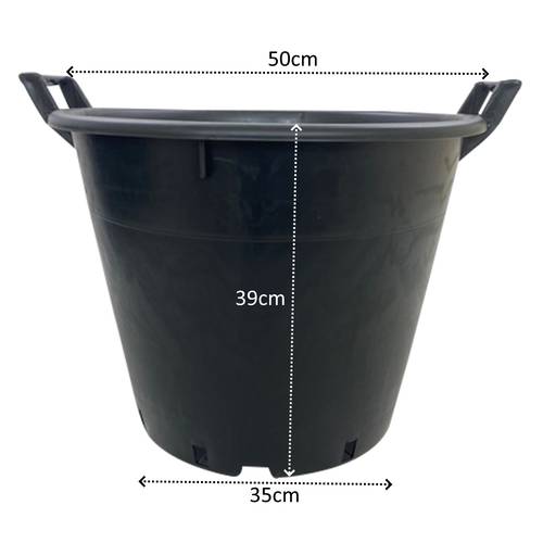 3 x heavy duty 50l plant container bucket plastic large outdoor planter with handles vegetables trees