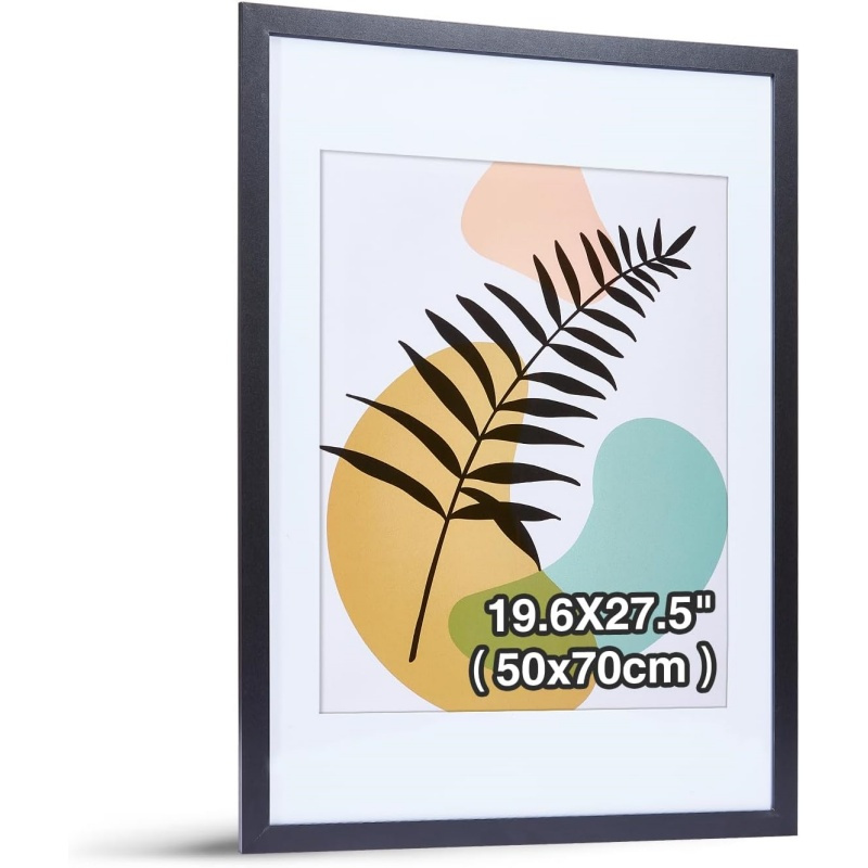 Image of 1/2/3 Pack Picture Frame 50x70cm - Wooden Photo Frame, Plexiglass Poster Frame, Collage Poster Frame, Modern Poster Document Frame, Mdf Photo Frame