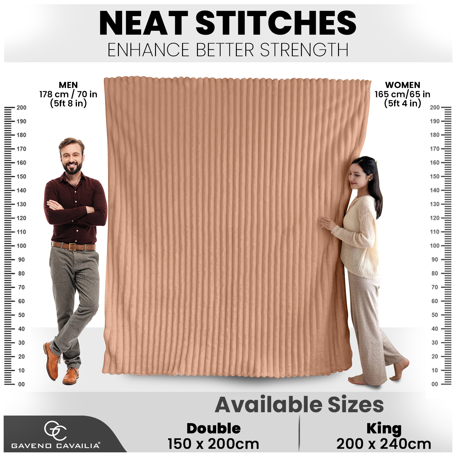 GC GAVENO CAVAILIA Luxuriously Ribbed Throw, Soft Plush Fleece Blanket, Lightweight and Cosy Sofa Bed throw, 200x240cm, Premium Quality Polyester Decorative Throw for Home Comfort | Fast Dispatch from Local Warehouse | Trusted UK Brand