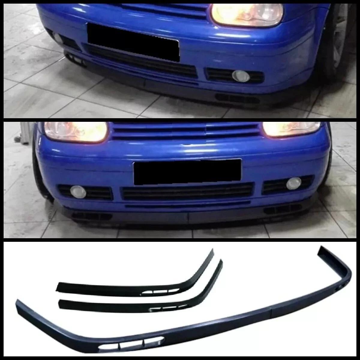 For Vw Golf Mk4 Type Front Bumper Splitter Lip 2pcs Matte Black Autovision