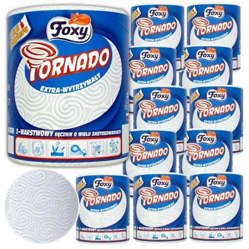 zdjęcie przedmiotu ręcznik papierowy foxy tornado 3-warstwowy (1 rolka) x 12 sztuk