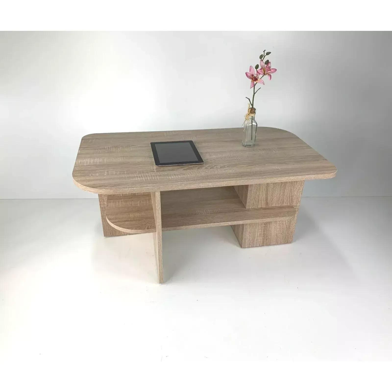 Image of Fria Coffee Table, Living Room Table, Rustic Oak With Light Sawnwood Grain, 97x55cm, New