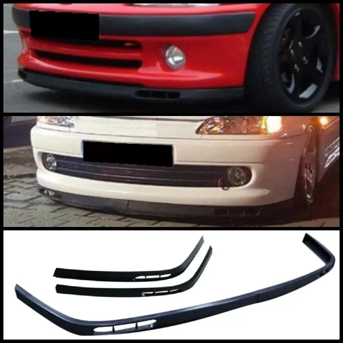 For Type Front Bumper Splitter Lip 2pcs Matte Black Autovision
