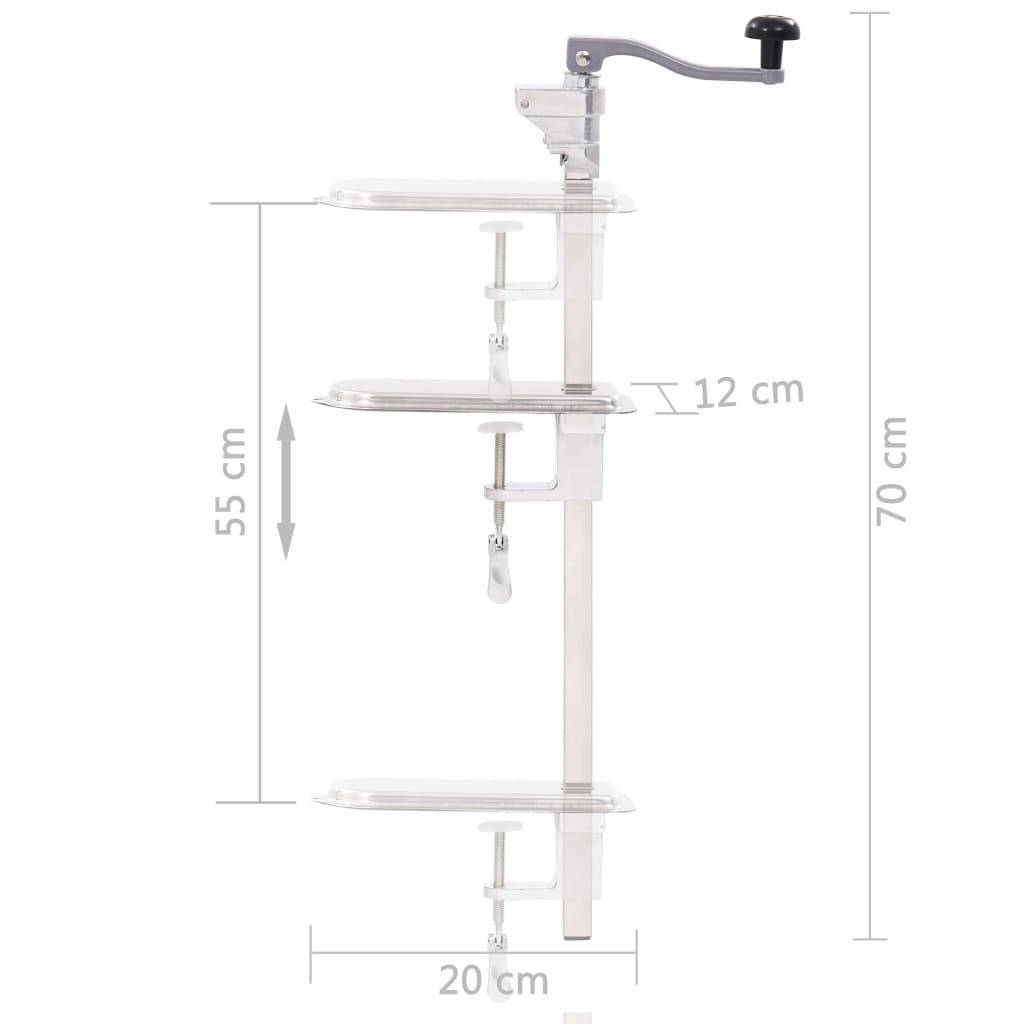 Image of Vidaxl Can Opener Table Can Opener Tin Opener Conserves Opener Gastro Can Opener Silver 70cm Aluminum Stainless Steel