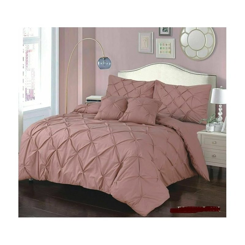 luxury   pleated pintuck duvet cover bedding set elegant quilt cover with pillowcases soft wrinkle resistant and     single   super king sizes