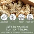 pelle sol 200 natural firelighters long burning fire lighters for wood burners bbq lighter pizza ovens open fires   fire starter log burner accessories