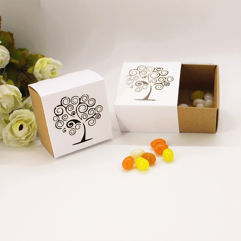 TEMU 100pz Scatole Confetti Bomboniere Matrimonio Albero della Vita a �� Scatoline Regalo Scorrevoli per Caramelle, , Gioielli, Ideali per Compleanno,